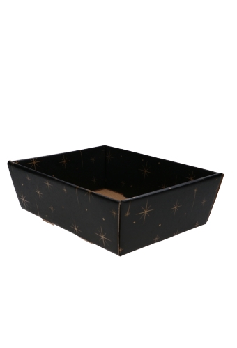 Geschenkdoos Korf Mera Zwart Stars 23x17x8cm 50stuks