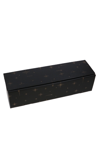 Luxe Wijndozen Ferro Zwart Stars voor 1 fles 34x9x9cm 100stuks