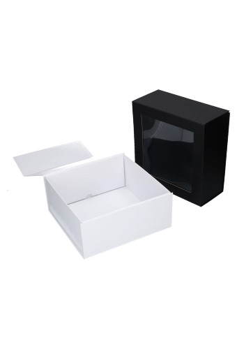 Luxe Magneetdozen New York FSC® Zwart Mat & Venster 22x22x10cm 25stuks