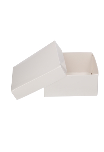 Geschenkdoos & Deksel Gaby Wit Blinkend 12x12x5.5cm 100stuks