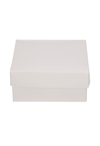 Geschenkdoos & Deksel Gaby Wit Blinkend 12x12x5.5cm 100stuks