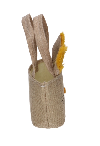Paastasje Haasje Met 2 Oren Jute & Hengsels 13x6.5x10cm 12stuks Paastasje Haasje Met 2 Oren Jute & Hengsels 13x6.5x10cm 12stuks