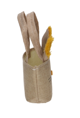 Paastasje Haasje Met 2 Oren Jute & Hengsels 13x6.5x10cm 12stuks Paastasje Haasje Met 2 Oren Jute & Hengsels 13x6.5x10cm 12stuks