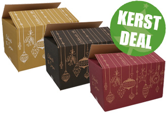 Kerstpakketdozen in de aanbieding! Bekijk hier de kerstdeal van deze serie kerstpakketdozen tegen extra voordelige prijzen.