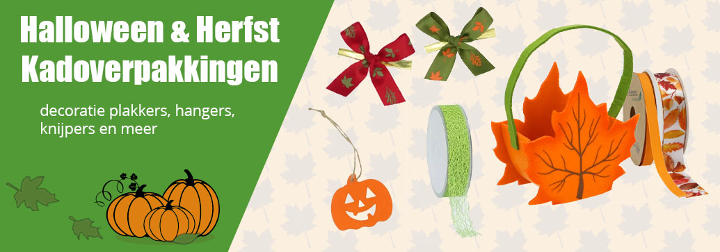 Halloween & Herfstartikelen bij Krabbendam Kadoverpakking. Specialist in kadoverpakkingen.