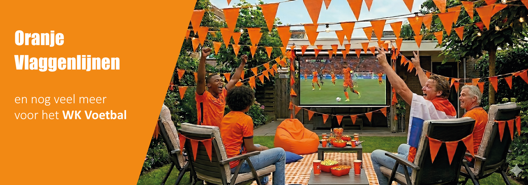 Oranje vlaggenlijn nodig om je hele straat te kleuren? bekijk ze hier!
